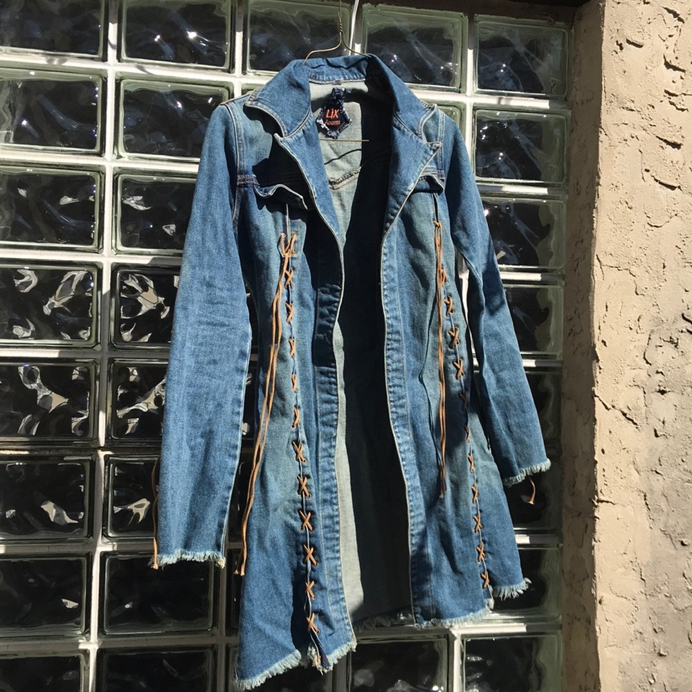 Lace up Jean jacket
